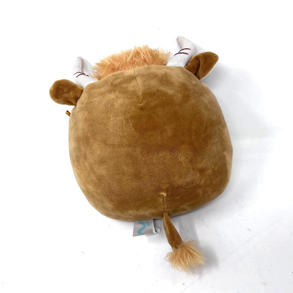 Squishmallow Calton the Highland Cow 8” Brown‎ Longhorn Plush Kellytoy - Picture 4 of 6